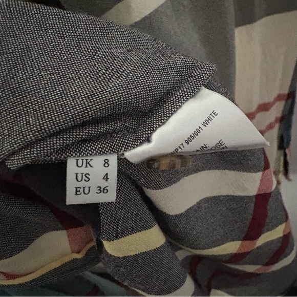 J W ANDERSON sz 4 Blue Long Sleeve Tie Plaid Button Down Leather Patch Pocket - Picture 16 of 16